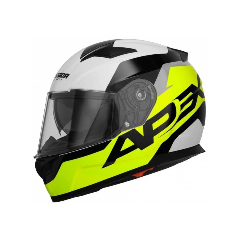 Cassida Apex Contrast motociklistička kaciga crno-bijela-siva-fluo žuta rasprodaja