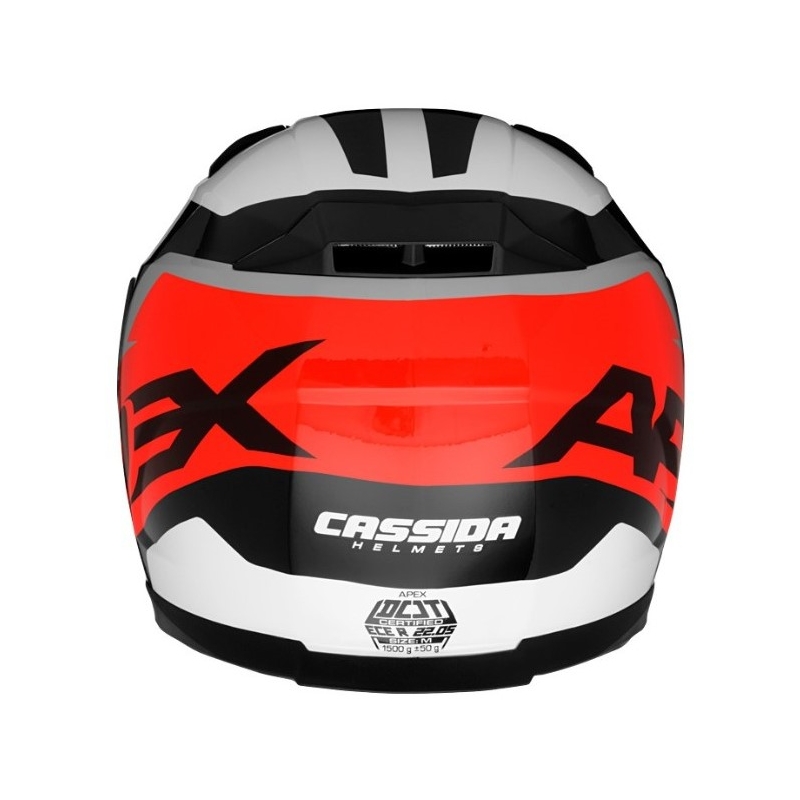 Cassida Apex Contrast motociklistička kaciga crno-bijelo-sivo-fluo crvena
