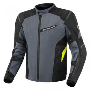 Motociklistička jakna Shima Rush Vent 2.0 crno-siva-fluo žuta