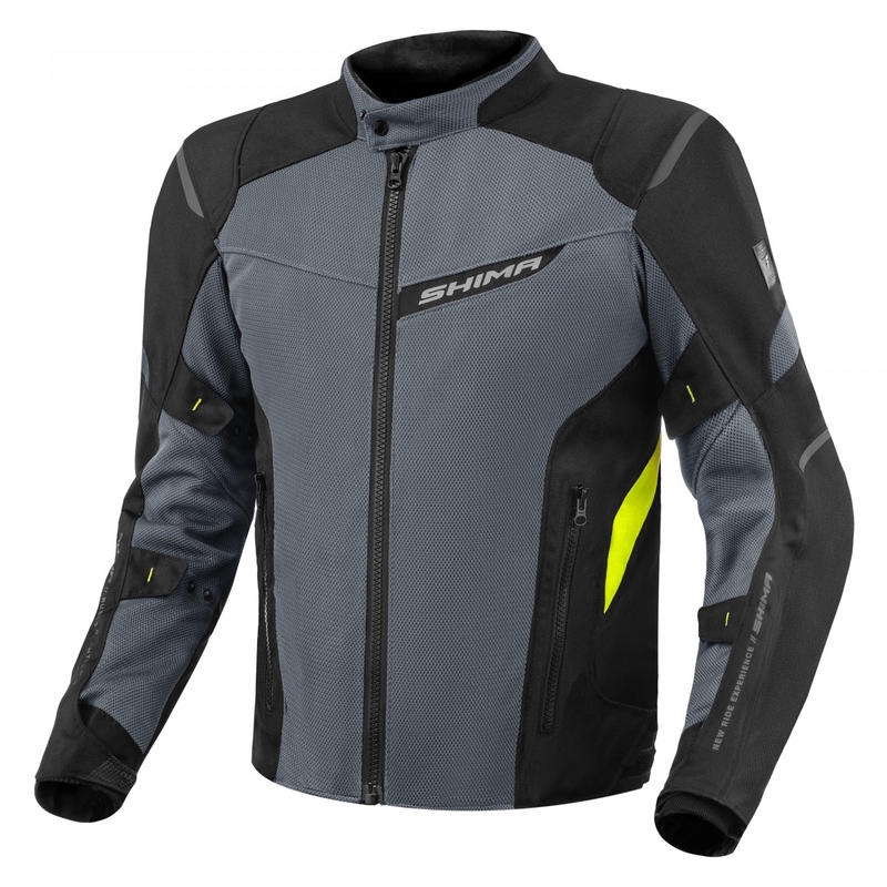 Motociklistička jakna Shima Rush Vent 2.0 crno-siva-fluo žuta
