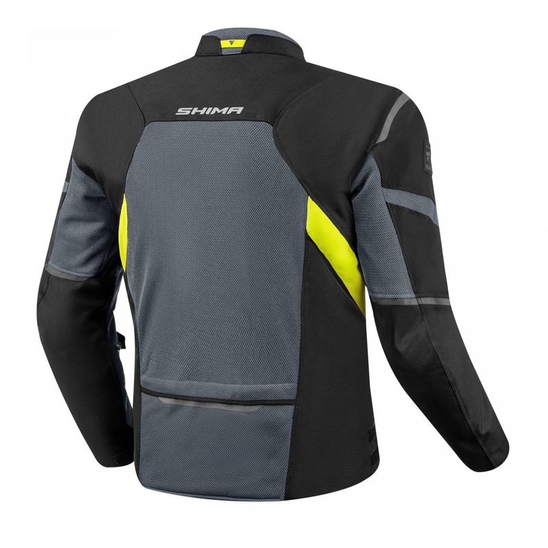Motociklistička jakna Shima Rush Vent 2.0 crno-siva-fluo žuta