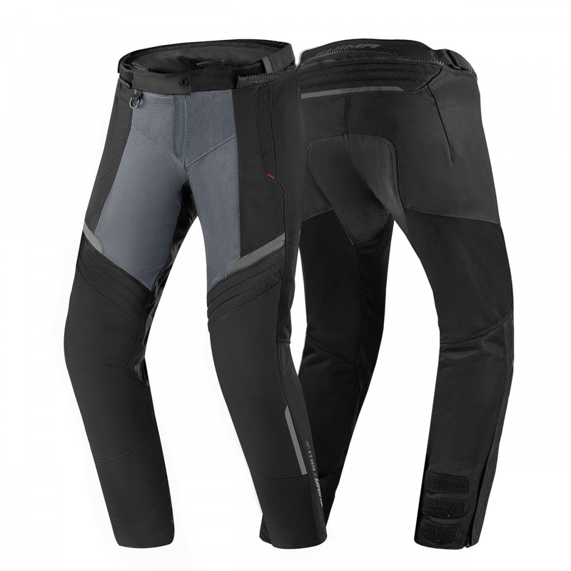 Ženske motociklističke hlače Shima Rush Vented 2.0 crno-sive
