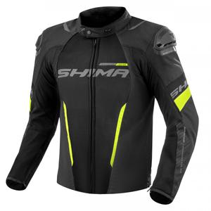 Motociklistička jakna Shima Solid 2.0 Vent crno-fluo žuta