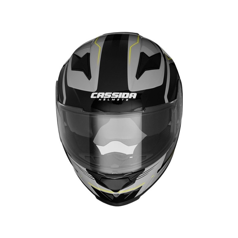 Cassida Apex Fusion motociklistička kaciga siva-crna-fluo žuta rasprodaja