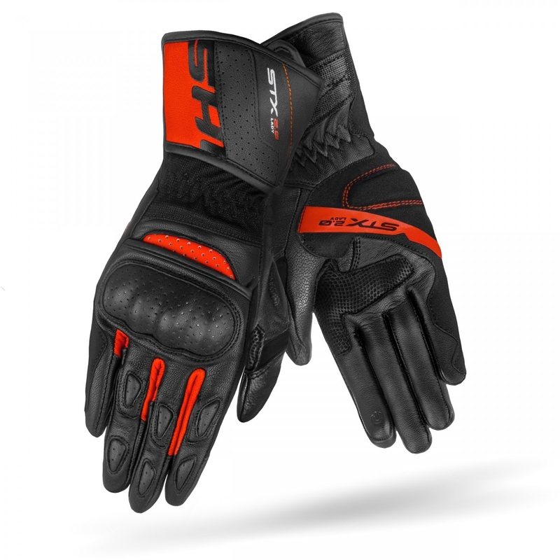 Ženske motorističke rukavice Shima STX 2.0 crno-crvene