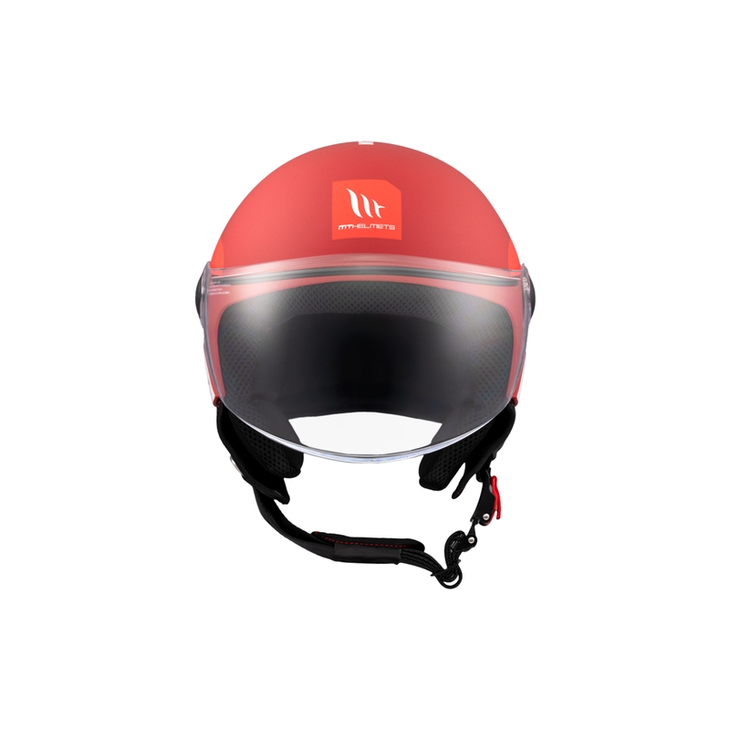 Otvorena motociklistička kaciga MT STREET INBOARD C5 mat crveno-bijela
