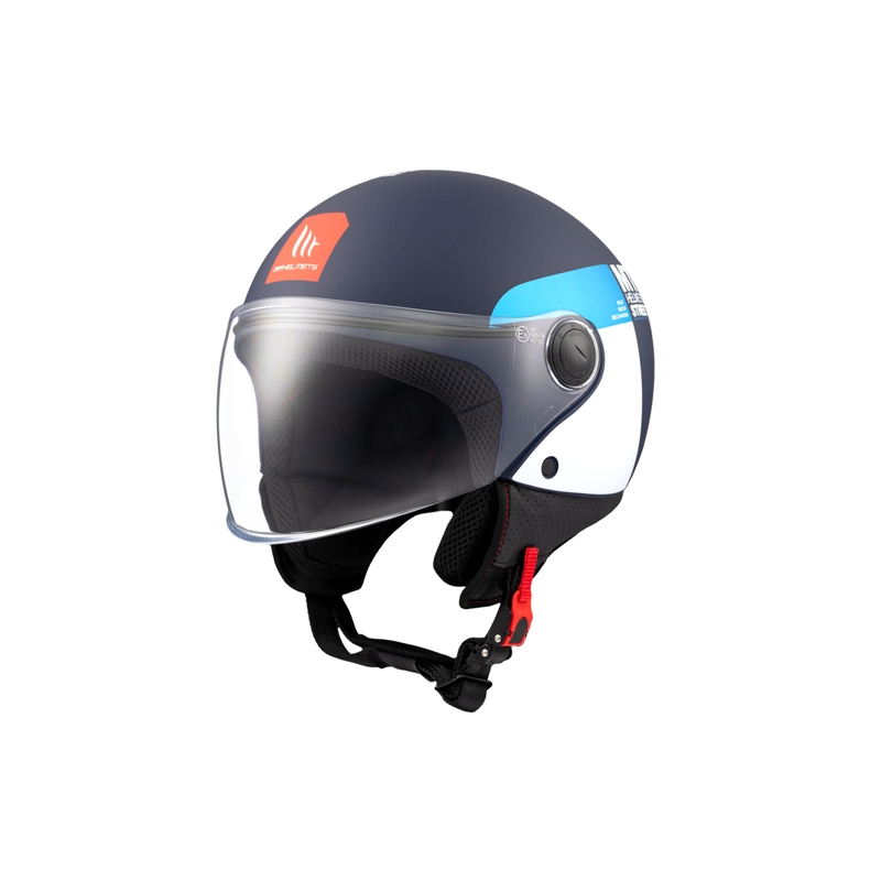 Otvorena motociklistička kaciga MT STREET INBOARD C7 mat plavo-bijela