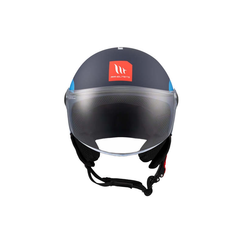 Otvorena motociklistička kaciga MT STREET INBOARD C7 mat plavo-bijela