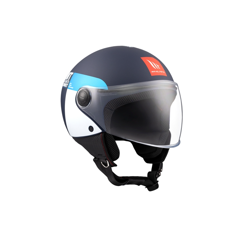 Otvorena motociklistička kaciga MT STREET INBOARD C7 mat plavo-bijela