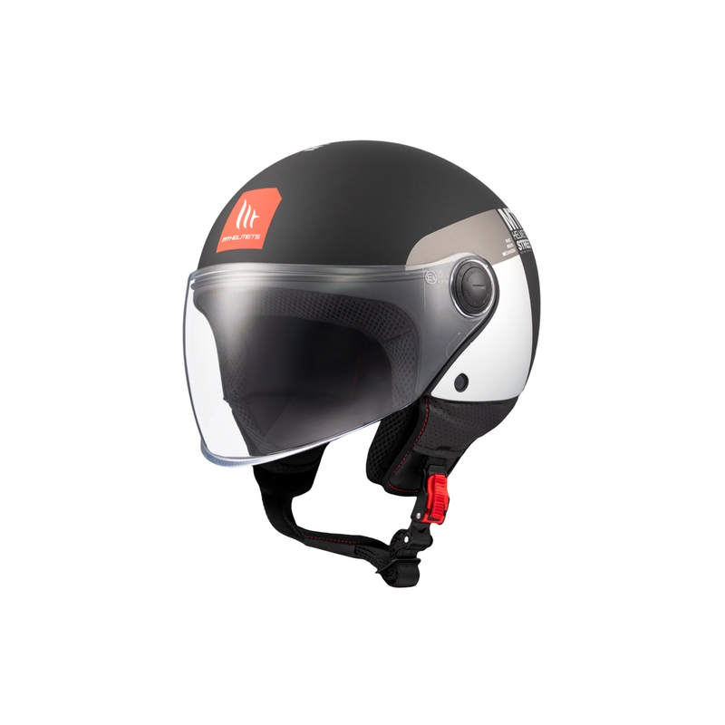Otvorena motociklistička kaciga MT STREET INBOARD D2 mat crno-srebrna