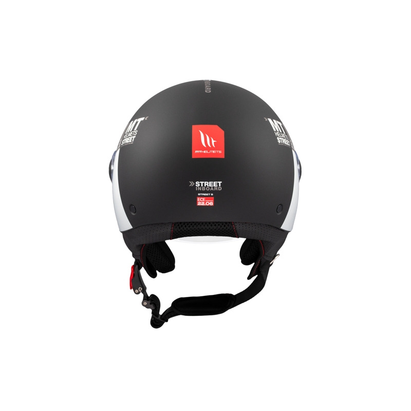 Otvorena motociklistička kaciga MT STREET INBOARD D2 mat crno-srebrna