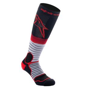 Alpinestars MX PRO 2024 čarape crno-crveno-sive