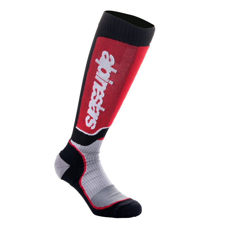 Alpinestars MX Plus čarape crno-crveno-sive