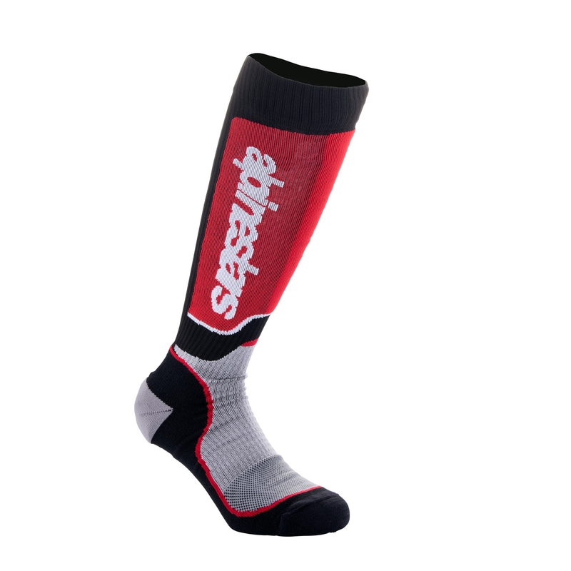 Alpinestars MX Plus dječje čarape crno-crveno-sive