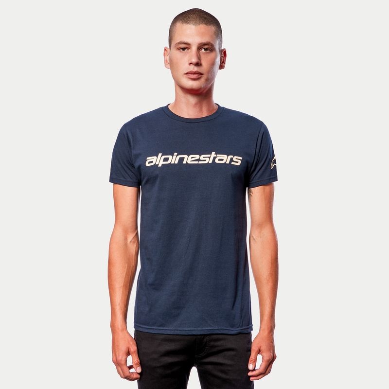 Alpinestars Linear Wordmark Tee plavo-bež