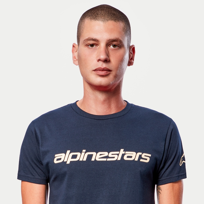 Alpinestars Linear Wordmark Tee plavo-bež