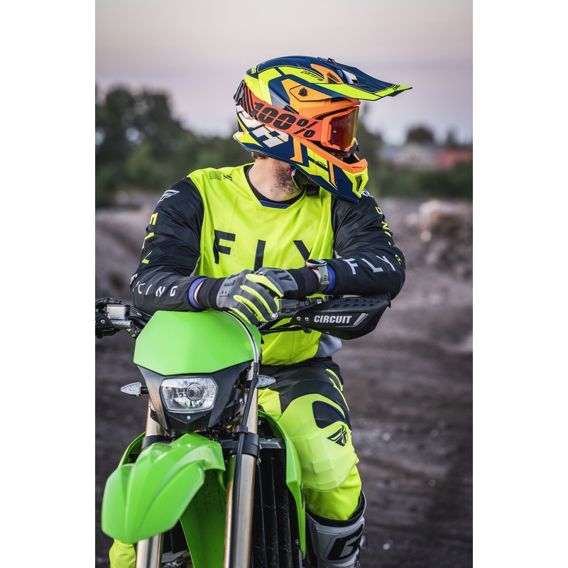 Motocross kaciga Cassida Cross Pro 2 Contra fluo žuto-narančasto-plava