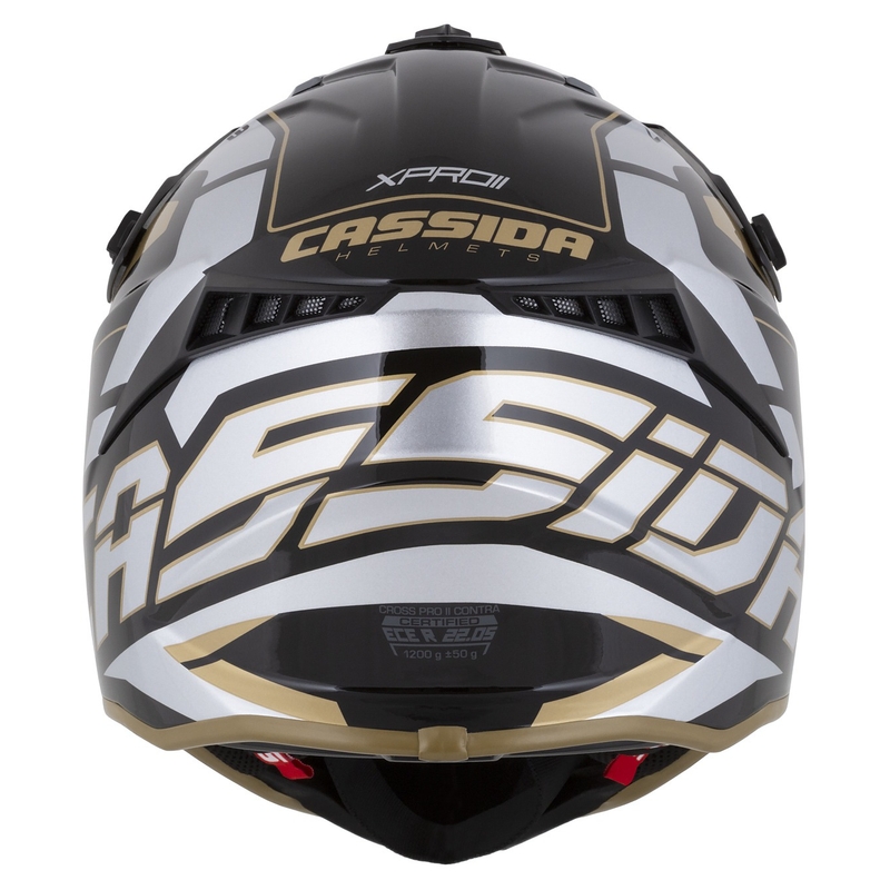 Cassida Cross Pro 2 Contra motokros kaciga zlatna biserno-siva-crna
