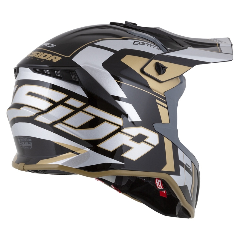 Cassida Cross Pro 2 Contra motokros kaciga zlatna biserno-siva-crna