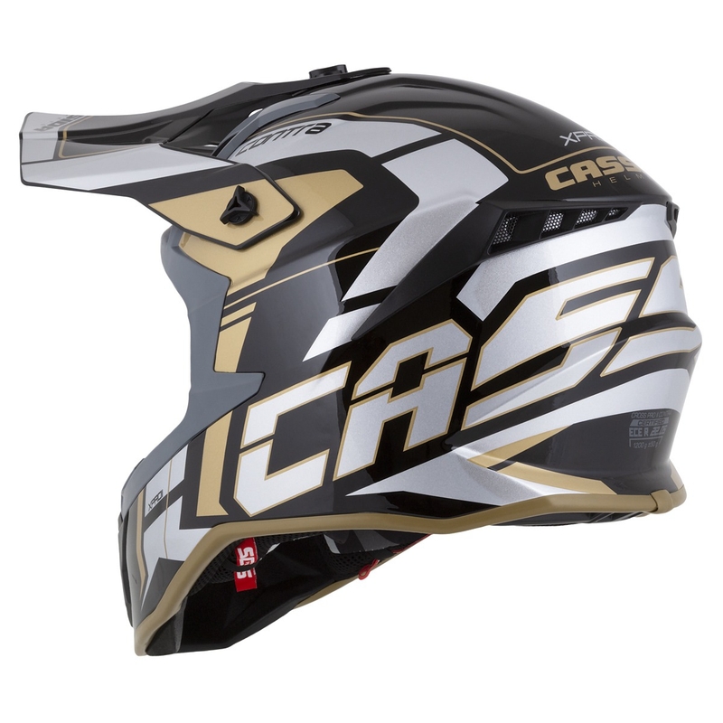 Cassida Cross Pro 2 Contra motokros kaciga zlatna biserno-siva-crna