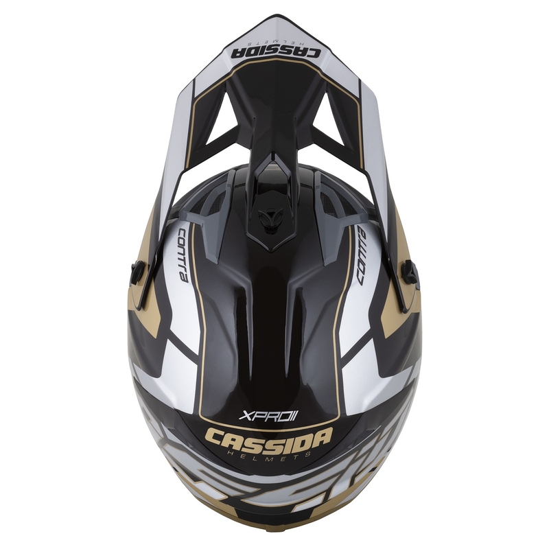 Cassida Cross Pro 2 Contra motokros kaciga zlatna biserno-siva-crna