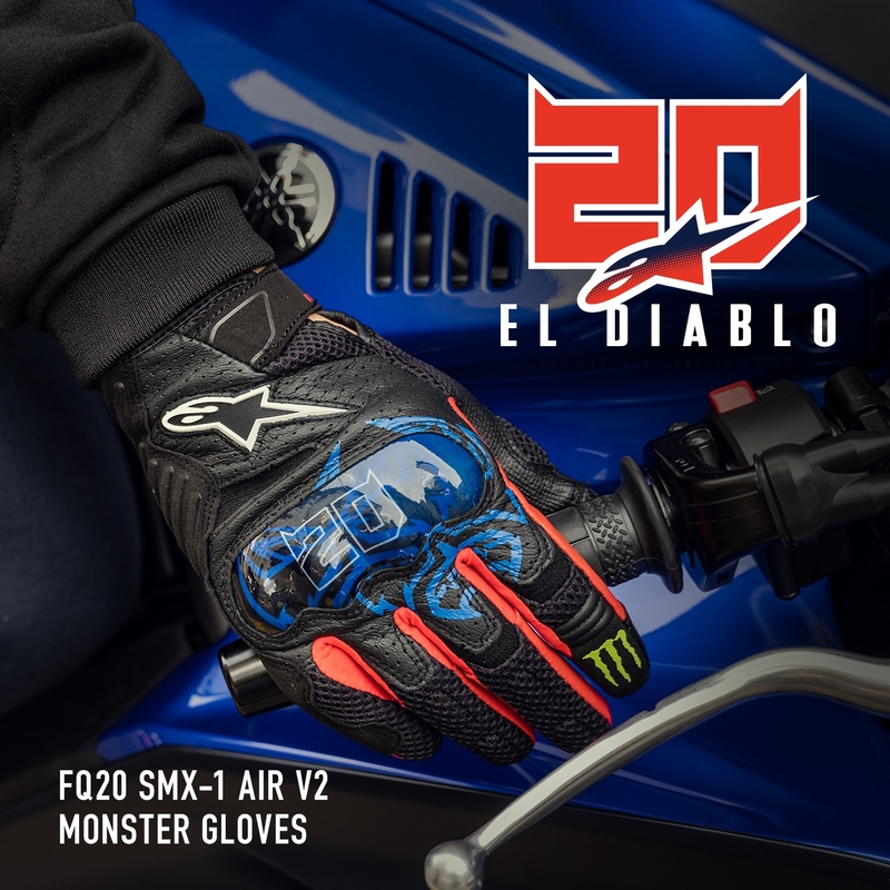 Alpinestars SMX-1 Air 2 Monster FQ20 motociklističke rukavice crno-crveno-plavo-bijelo-zeleno