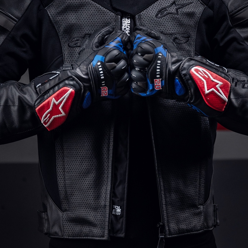 Alpinestars SP-8 3 Monster FQ20 motociklističke rukavice crno-crveno-plavo-bijele