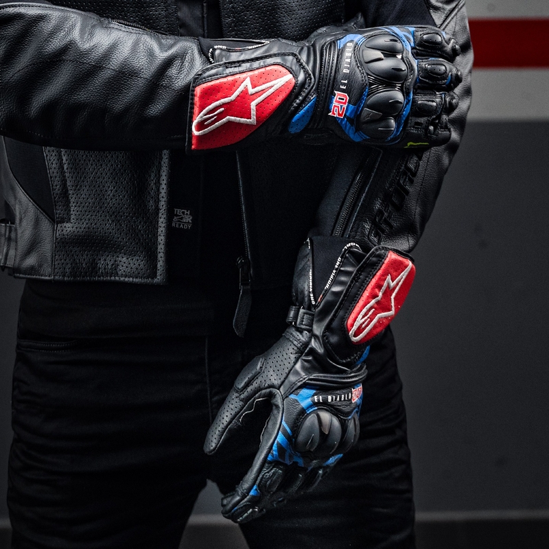 Alpinestars SP-8 3 Monster FQ20 motociklističke rukavice crno-crveno-plavo-bijele
