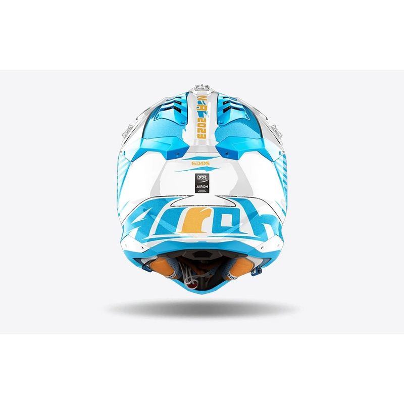Airoh Aviator 3 Six Days Argentina kaciga za motocross Glossy Blue
