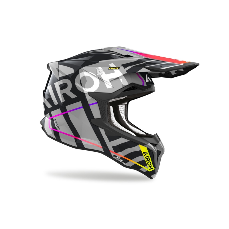 Sjajno siva kaciga za motocross Airoh Strycker Brave 2024 rasprodaja