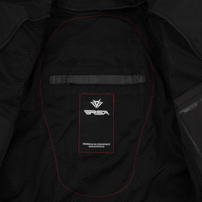 Motoristička jakna RSA Runway crno-crvena