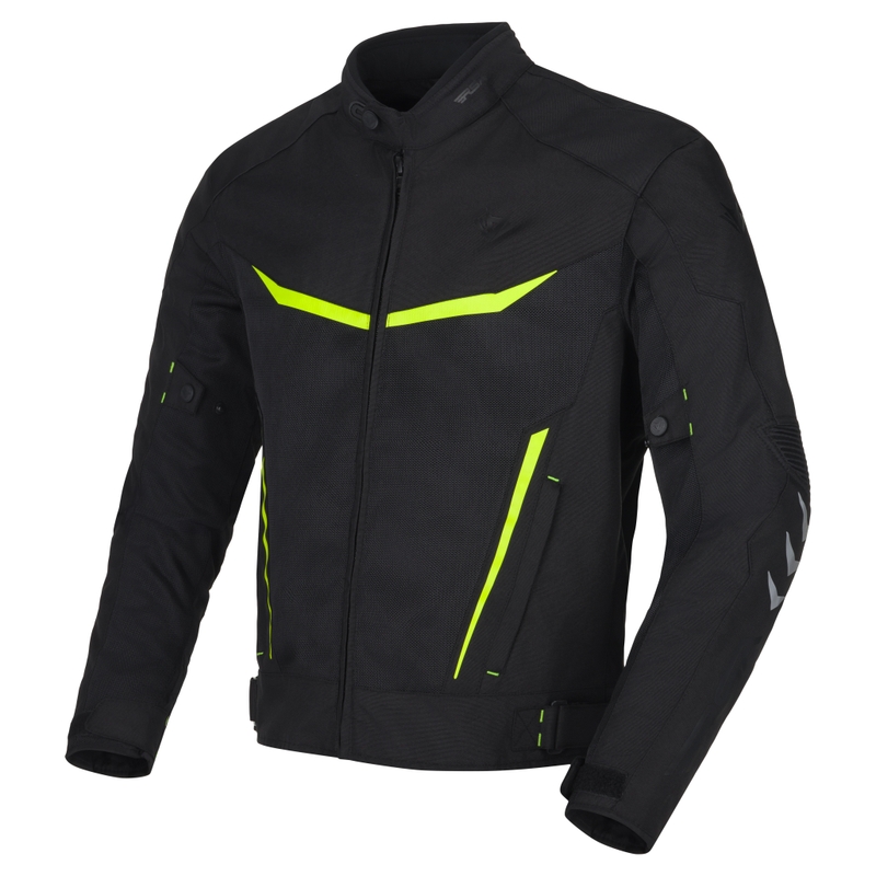 Motociklistička jakna RSA Runway crno-fluo žuta - II. kvaliteta