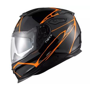 Integralna motociklistička kaciga Nexx Y.100 B-SIDE crno-narančasta