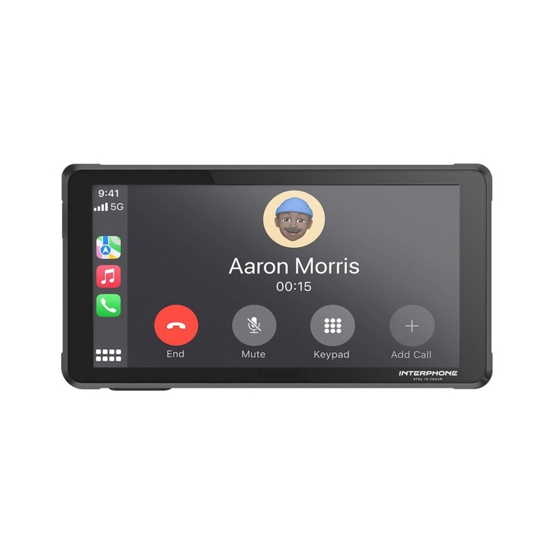 Interphone RIDESYNC Apple CarPlay i Android Auto zaslon za motocikle