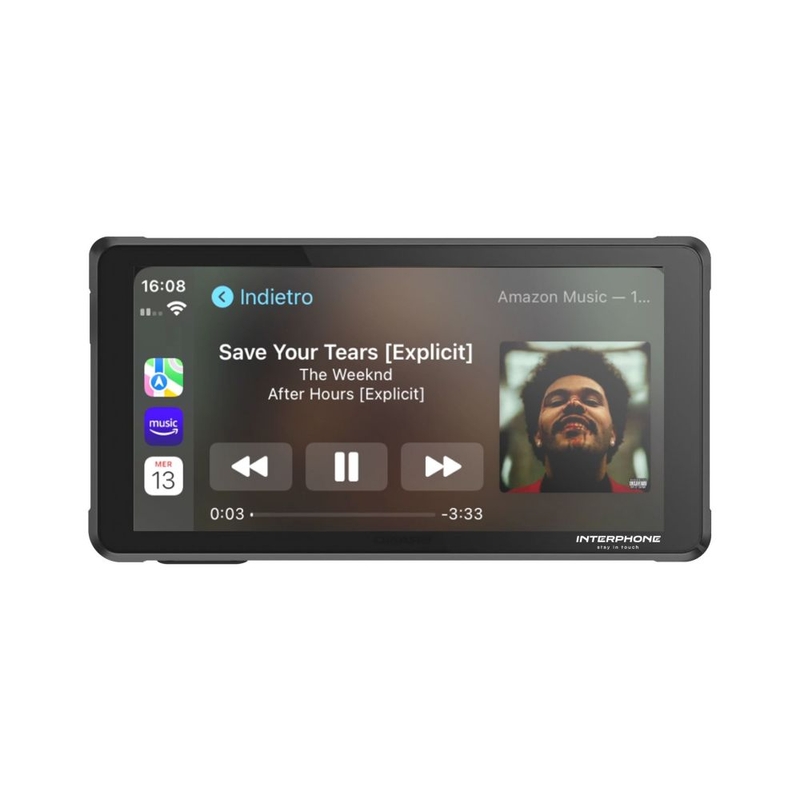 Interphone RIDESYNC Apple CarPlay i Android Auto zaslon za motocikle