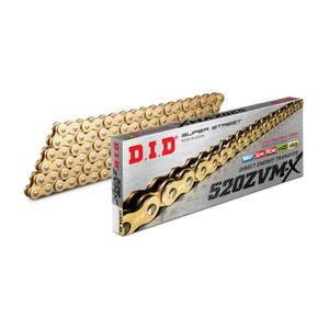 ZVM-X série X-Kroužkový řetěz D.I.D Chain 520ZVM-X 116 L Zlatá/Zlatá
