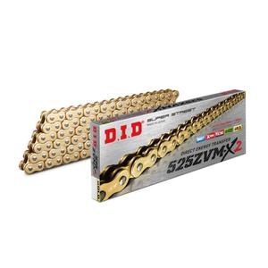 ZVM-X série X-Kroužkový řetěz D.I.D Chain 525ZVM-X 108 L Zlatá/Zlatá