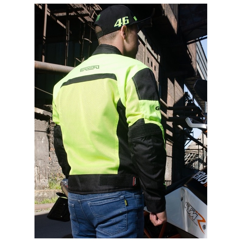 RSA Guff motociklistička jakna crno-fluo žuta rasprodaja