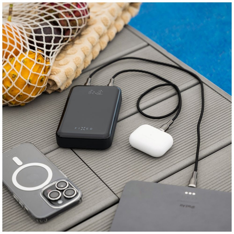 Power bank Fixed Zen 20 Pro s LCD zaslonom crne boje