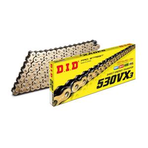 VX série X-Kroužkový řetěz D.I.D Chain 530VX3 122 L Zlatá/Černá