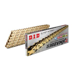ZVM-X série X-Kroužkový řetěz D.I.D Chain 530ZVM-X 122 L Zlatá/Zlatá