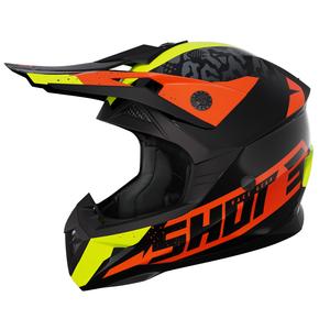 Dječja kaciga za motocross Shot Pulse Airfit sjajna crno-fluo žuto-narančasta rasprodaja