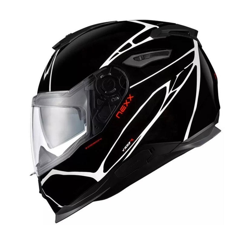 Integralna motociklistička kaciga Nexx Y.100 B-SIDE crno-bijela rasprodaja
