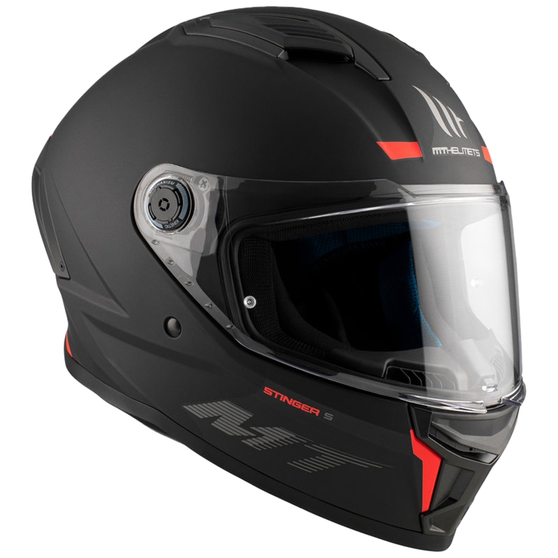 Integralna motociklistička kaciga MT Stinger 2, jednobojna crna mat