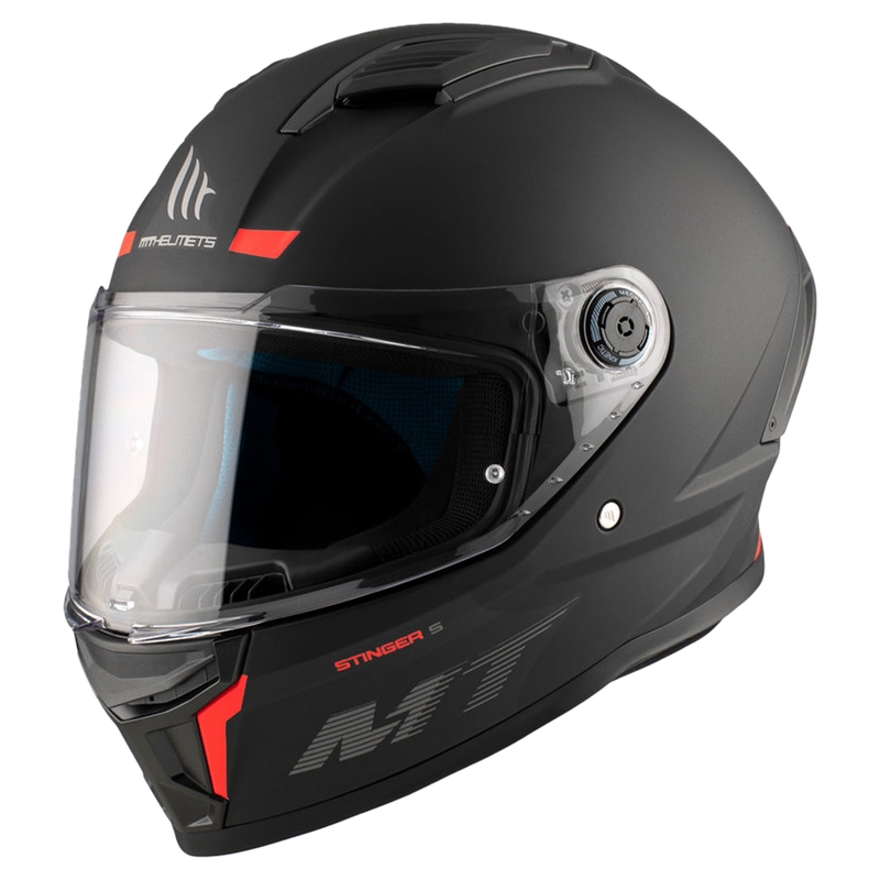 Integralna motociklistička kaciga MT Stinger 2, jednobojna crna mat
