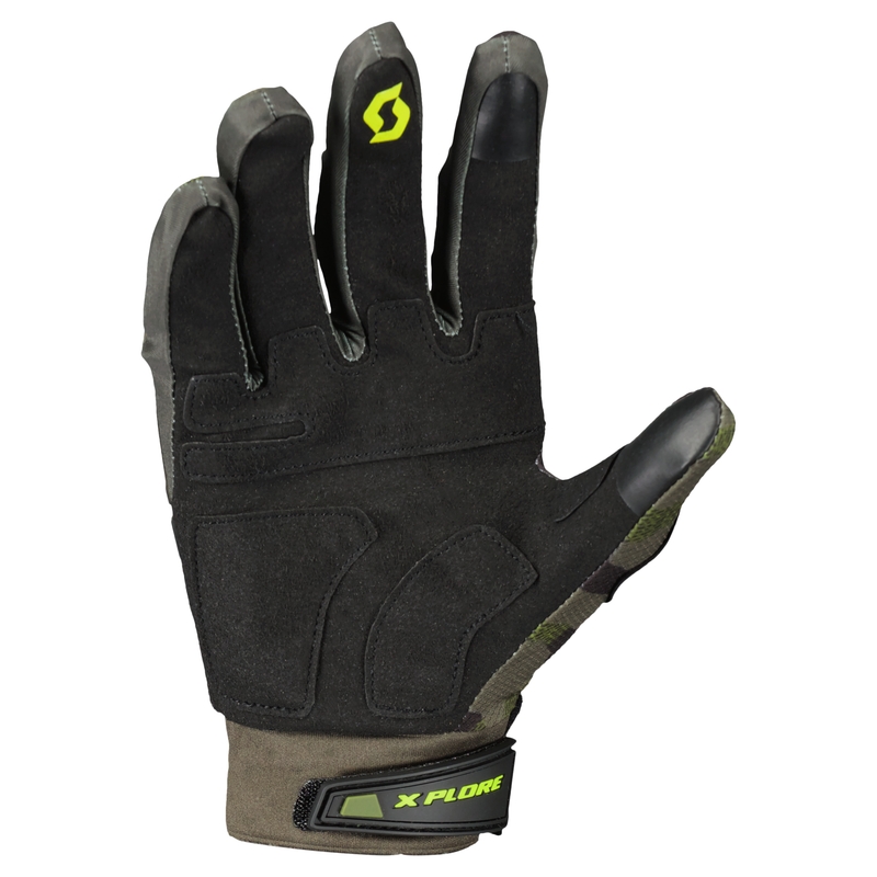 SCOTT X-PLORE PRO motociklističke rukavice vojno-zeleno-žute