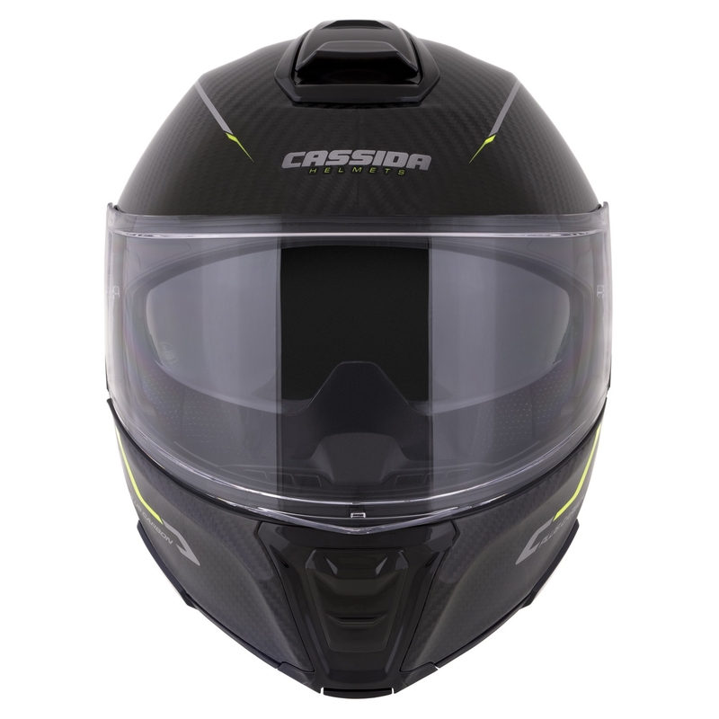 Preklopna kaciga Cassida Modulo 2.1 Plus Carbon fluo žuto-srebrno-crna