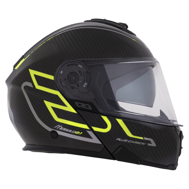 Preklopna kaciga Cassida Modulo 2.1 Plus Carbon fluo žuto-srebrno-crna