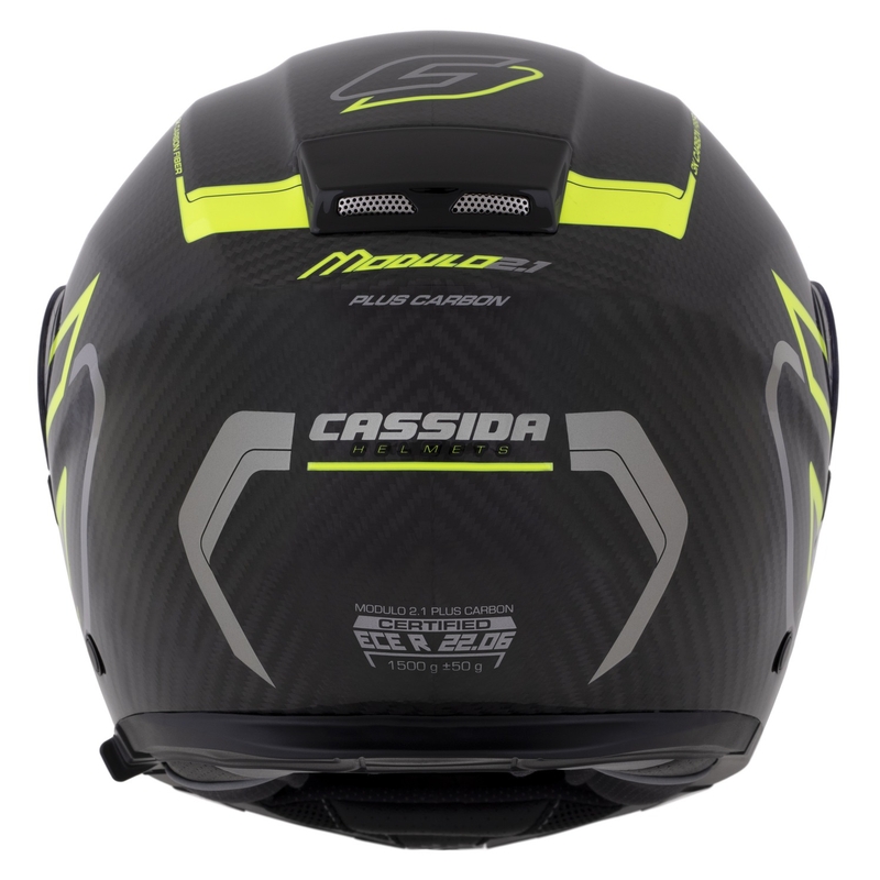 Preklopna kaciga Cassida Modulo 2.1 Plus Carbon fluo žuto-srebrno-crna