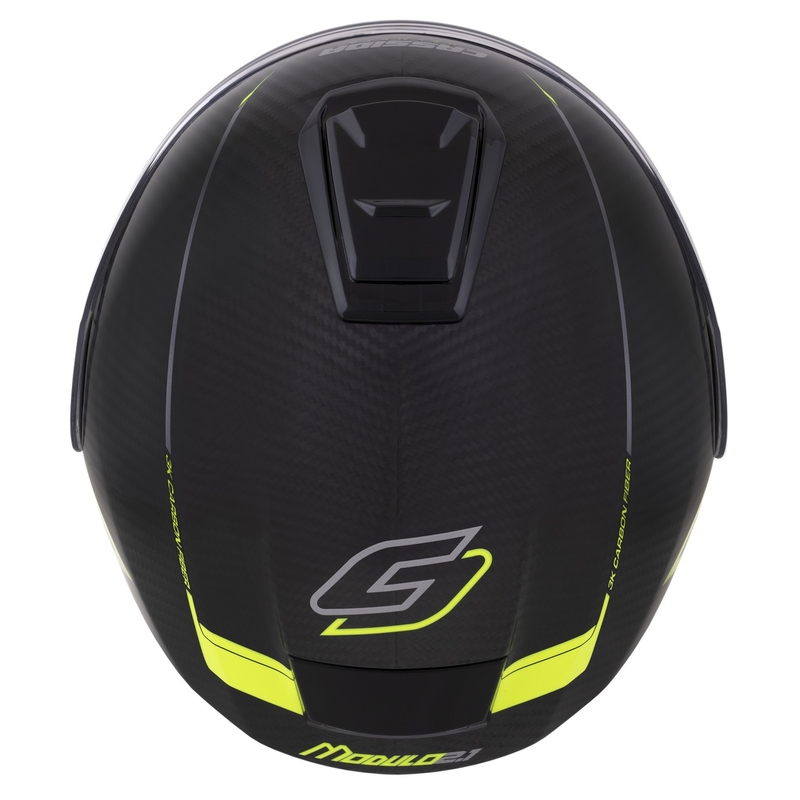 Preklopna kaciga Cassida Modulo 2.1 Plus Carbon fluo žuto-srebrno-crna